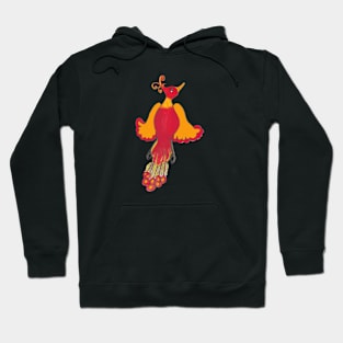 Fantasy Fire bird Sticker Hoodie